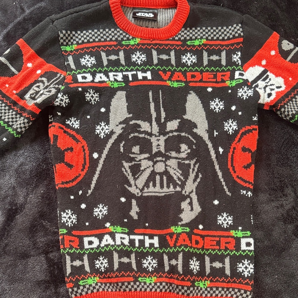 Star Wars Darth Vader Holiday Sweater - Black, Red, Green